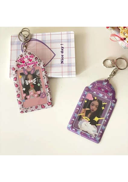 Bir Stil Mınkys Kawaii Kpop Fotoğraf Kartları Kart Sahibinin Zincir Koruyucu Idol Fotoğraf Kollu Hediye Okul Kırtasiye ile (Yurt Dışından) fiyatları