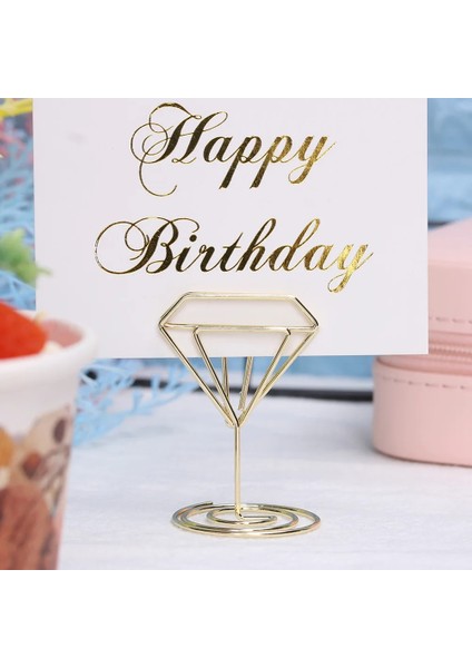 A-Gold4 Tarzı Mini Metalik Kelepçeler Standı Kalp Şekli Yer Kartı Masa Numaraları Tutucu Masaüstü Dekorasyon Yer Kartı Düğün Malzemeleri (Yurt Dışından) fırsatları