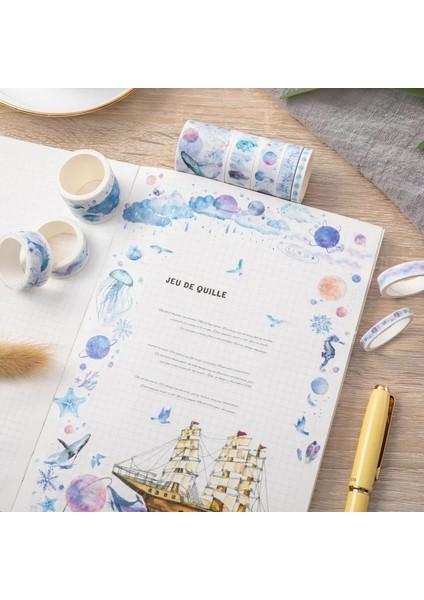 No.2 Tarzı Ack Flamingo Çiçek Kız Günlüğü Mermi Washi Bant Seti Dıy Scrapbooking Sticker Etiket Maskeleme Bandı Okul Ofis Tedarik (Yurt Dışından)
