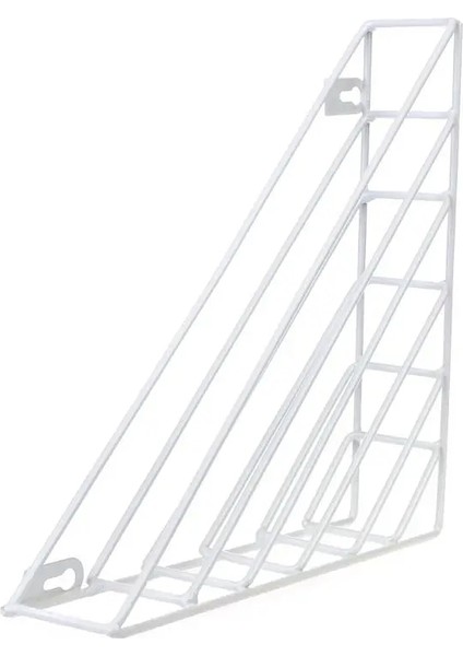 Beyaz Stil 1 Adet Iskandinav Geometrik Şekil Demir Dergi Depolama Rafı Duvar Asılı Sepet Ev Kitap Organizatör Dekor Dergi Kitap (Yurt Dışından)