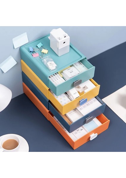 Yeşil Stil Elleri Acıtmadan Güçlü Yük Taşıyan ve Yuvarlatılmış Köşelere Sahip Istiflenebilir ve Serbestçe Uyumlu Çekmece Saklama Kutusu Ofis Masası (Yurt Dışından) indirimleri