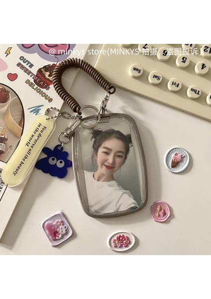 No.6 Stili Mınkys Kawaii Kelebek Kpop Fotoğraflı Kart Tutucu Fotoğraf Kartı Tutucu Çanta Kolye Okul Kırtasiye (Yurt Dışından)