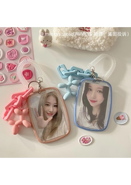 No.6 Stili Mınkys Kawaii Kelebek Kpop Fotoğraflı Kart Tutucu Fotoğraf Kartı Tutucu Çanta Kolye Okul Kırtasiye (Yurt Dışından) fırsatları