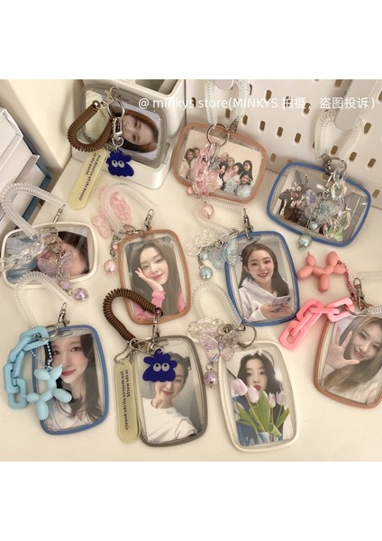 No.6 Stili Mınkys Kawaii Kelebek Kpop Fotoğraflı Kart Tutucu Fotoğraf Kartı Tutucu Çanta Kolye Okul Kırtasiye (Yurt Dışından) indirimleri