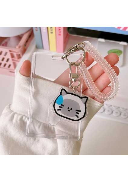 Kedi Tarzı Mınkys Yeni Varış Kawaii Köpek Akrilik Şeffaf Kpop Fotocard Tutucu Fotoğraf Kartı Idol Tutucu Kolye ile Kollu Toplamak (Yurt Dışından)