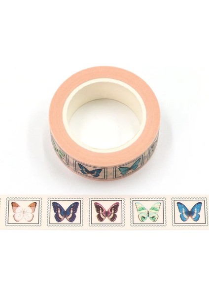 E Stili Rüya Balina Kelebek Maskeleme Washi Bant Dekoratif Işıltı Yapışkan Bant Decora Diy Scrapbooking Sticker Etiket (Yurt Dışından)