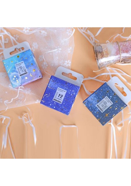 Washi Bant Stili L Beden Washi Bant ve Etiketler Scrapbooking Maskeleme Bandı 5m Adesiva Sortidos Altın Yaprak Papeleria Karalama Defteri Yıldızlı Gökyüzü Sevimli Etiket (Yurt Dışından) indirimleri