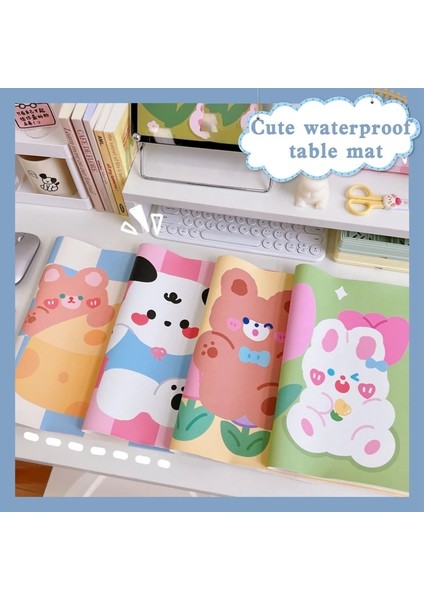 OSS25170GR Stili Kawaii Sevimli Karikatür Tavşan Ayı Sümen Pedleri Masa Mouse Pad Bilgisayar Klavye Pedi Yazı Masası Büyük Mat Öğrenci Kırtasiye (Yurt Dışından) fiyatları