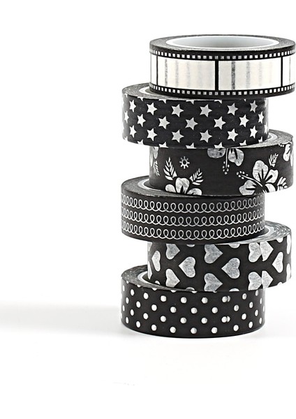 Bir Stil Washi Bant Seti Yıkama Wasitape Maskeleme Vintage Whasi Dekoratif Bantlar Çıkartmalar Için Yapışkan Bant Scrapbooking Günlüğü (Yurt Dışından)