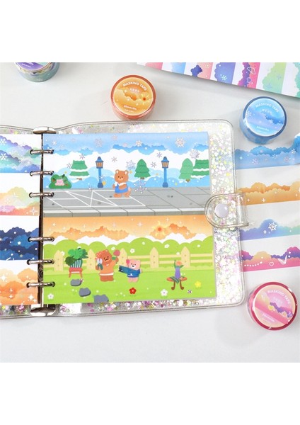 No.6 Tarzı 5m Kore Ins Sevimli Bronzlaştırıcı Washi Maskeleme Bandı Scrapbooking Dergisi Dekoratif Yapışkan Bantlar Dıy Malzeme Kırtasiye Çıkartmaları (Yurt Dışından) indirimleri