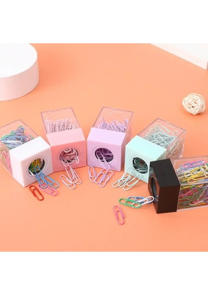 Siyah Stil Şeffaf Ataş Saklama Kutusu Klipler Dağıtıcı Manyetik Emme Kutusu Ataç Tutucu Kırtasiye Taşınabilir Ofis Malzemeleri (Yurt Dışından) fırsatları