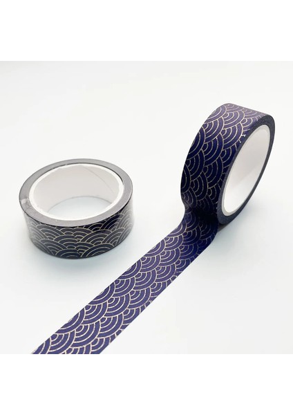 K Tarzı Vintage Washi Bant Siyah Altın Folyo Baskı Dekoratif Sanatlar Için Bantlar Diy El Sanatları Planlayıcıları Karalama Defteri Sarma 15MM (Yurt Dışından)