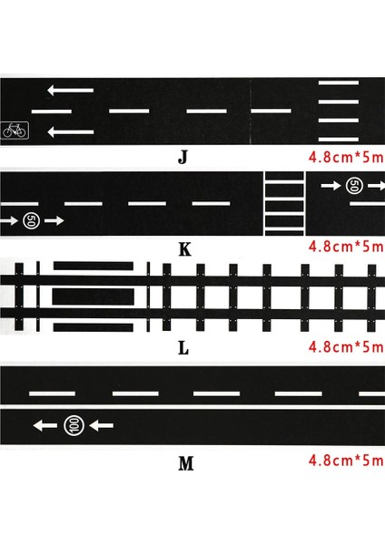 D-5 Adet Tarzı Yaratıcı Yapışkanlı Maskeleme Bandı Trafik Demiryolu Yol Dergisi Washi Bant Scrapbooking Etiket Etiket Yük Işaretleri Güvenlik Eğitimi (Yurt Dışından) modelleri