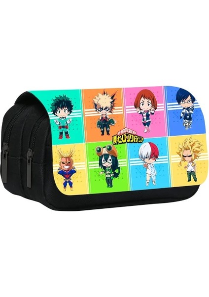 No.10 Stili My Hero Academia Anime Kalem Kutuları Yüksek Kapasiteli Kalem Çantaları Karikatür Baskı Midoriya Izuku Kalem Çantası Sevimli Öğrenci Kırtasiye (Yurt Dışından) indirimleri
