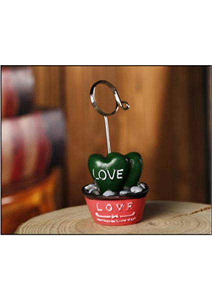 C-01 Stili 1 Adet Reçine Kawaii Kaktüs Bitkiler Fotoğraf Klip Not Klip Mesaj Klip Kartvizit Klip Masaüstü Dekoratif Küçük Süsler (Yurt Dışından)