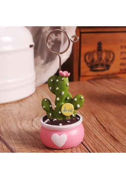 C-01 Stili 1 Adet Reçine Kawaii Kaktüs Bitkiler Fotoğraf Klip Not Klip Mesaj Klip Kartvizit Klip Masaüstü Dekoratif Küçük Süsler (Yurt Dışından) fırsatları
