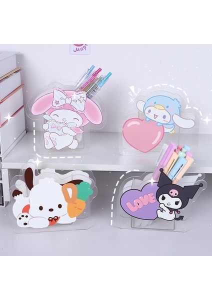 A7 Tarzı Sanrio Kalem Tutucu Akrilik Kalem Konteyner Kawaii Hello Kitty Melodi Kuromamoroll Kalem Kovası Saklama Kutusu Kırtasiye Malzemeleri (Yurt Dışından) fırsatları
