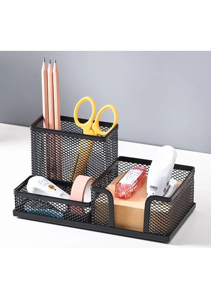 Siyah Stil Masa Kırtasiye Organizatör Yaratıcı Metal Kalemlik Kalem Dosya Depolama Rafı 3 Izgara Saklama Kutusu Ofis Aksesuarları (Yurt Dışından) fiyatları