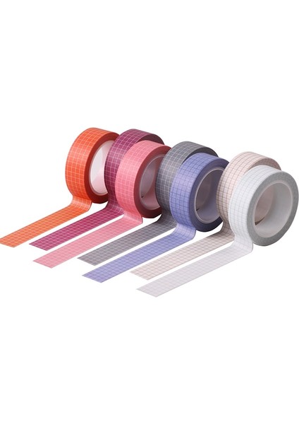 Fg-10 Stili Temel Geometri Izgara Çizgileri Düz Renk Washi Bant Scrapbooking Diy Maskeleme Bandı Kırtasiye Okul Ofis Malzemeleri Dekor Kawaii (Yurt Dışından) modelleri