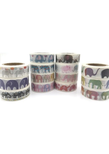 NO.1232 Tarzı S Beden En Çok Satan Tasarımlar (Yağmur Damlası, Fil, Kedi, Çiçek, Bayrak) Dekoratif Jiataihewashi Bant Dıy Scrapbooking Maskeleme Bandı Okul Kaynağı (Yurt Dışından) modelleri