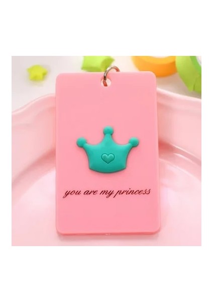 Taç Tarzı Pvc Rozet Tutucu ve Aksesuarları Kimlik Kartı Sahibi Kredi Kartı Otobüs Kartı Kılıfı Karikatür Panda Kırtasiye (Yurt Dışından)