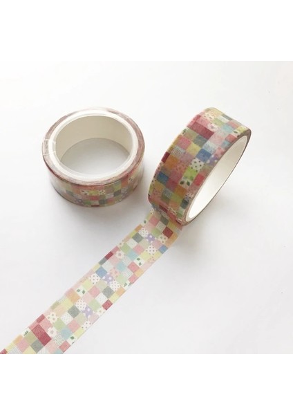 J Tarzı 1 Adet Yeşil Bitki Çiçek Washi Bant Dıy Maskeleme Bandı Dekoratif Yapışkanlı Scrapbooking Okul Kırtasiye El Yapımı Bant (Yurt Dışından)