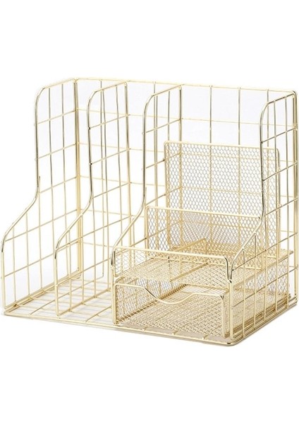 Mesh Masa Düzenleyici Metal Dosya Tutucu Standı Sürgülü Çekmeceli 6 Bölmeli En Iyi (Yurt Dışından)