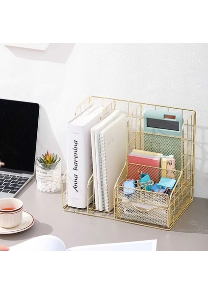 Mesh Masa Düzenleyici Metal Dosya Tutucu Standı Sürgülü Çekmeceli 6 Bölmeli En Iyi (Yurt Dışından) fiyatları