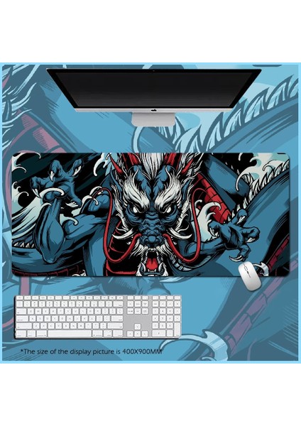 900X400X3MM-LQY Tarzı Japonya Sanat Ejderha Mousepad Şirketi Siyah Deskmat Pc Gamer Halı Mouse Pad Kaymaz Dikişli Kenar Oyun Mat Özel Aksesuarlar (Yurt Dışından) modelleri