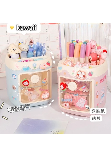 Turuncu Tarzı Kawaii Domuz Kalem Kalem Tutucu Fırça Saklama Kabı Masa Düzenleyici Çok Fonksiyonlu Washi Bant Depolama Kırtasiye Ofis Malzemeleri (Yurt Dışından) fiyatları