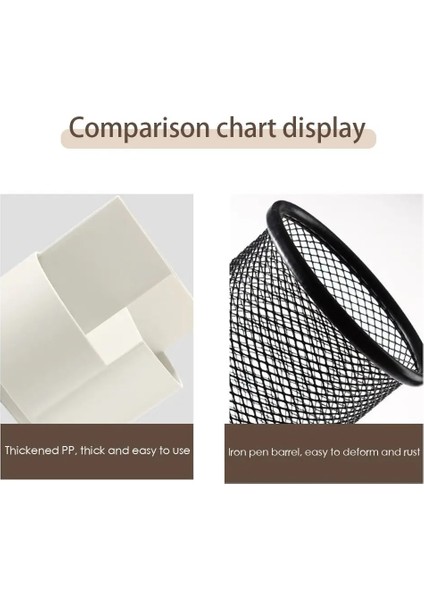 Yeşil Stil Yüksek Kapasiteli Yuvarlak Anti-Deforme Plastik Kalem Tutucu Ofis Kırtasiye Kutusu 3 Izgaralar Depolama Tutucu Kalem Saklama Kutusu (Yurt Dışından) fırsatları