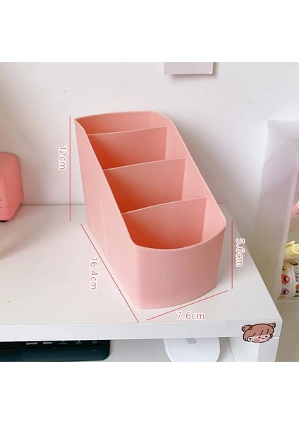 Pembe Tarzı Büyük Kapasiteli Sevimli Kalem Tutucu Masa Aksesuarları Kalem Saklama Kutusu Masaüstü Organizatör Standı Durumda Okul Ofis Kırtasiye (Yurt Dışından)