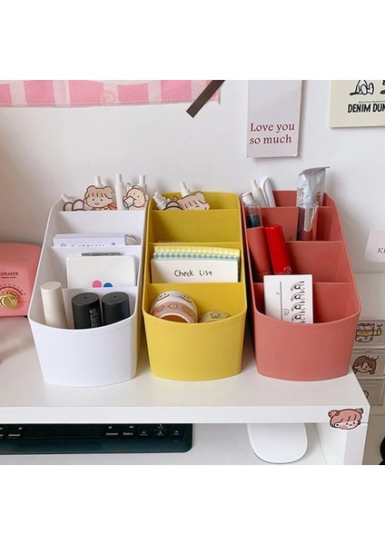 Pembe Tarzı Büyük Kapasiteli Sevimli Kalem Tutucu Masa Aksesuarları Kalem Saklama Kutusu Masaüstü Organizatör Standı Durumda Okul Ofis Kırtasiye (Yurt Dışından) fiyatları