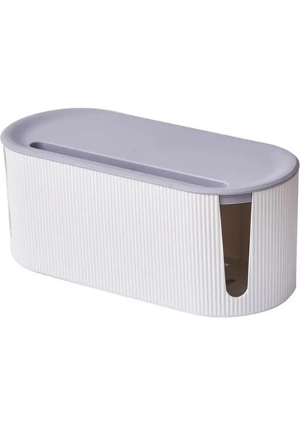 Beyaz Stil Toz Geçirmez Güç Şeridi Saklama Kutusu Çok Kullanımlı Şarj Kablosu Düzenleyici Kutusu Pratik Veri Kablosu Yönetim Kutusu Держатель Проводов (Yurt Dışından)