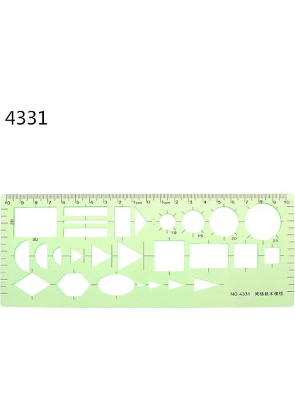 NO.4331 Tarzı Öğrenci Okul Kırtasiye Pro Için Plastik Geometrik Şablon Cetvel Çizim Araçları (Yurt Dışından)