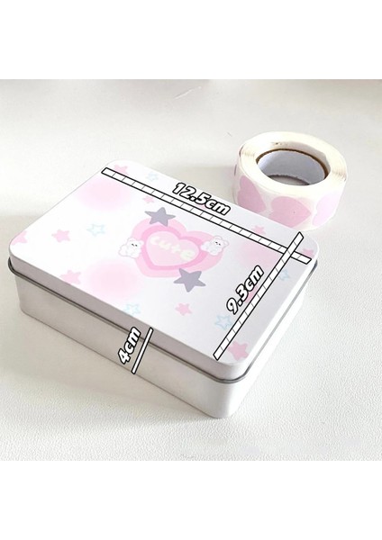Pembe Tarzı Ins Karikatür Teneke Saklama Kutusu Fotocardlar Küçük Kart Teneke Saklama Kutusu Kutular Sikke Küpe Kulaklık Durumda Takı Toplama Kutuları (Yurt Dışından)