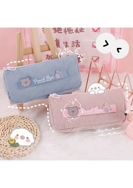 Yeşil Tarzı Kadife Büyük Kapasiteli Kalem Kutuları Okul Çantaları Kalem Çantası Sevimli Ayı Kalem Kutusu Papeterie Kawaii Kırtasiye Okul Malzemeleri (Yurt Dışından) modelleri