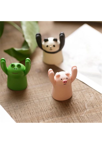 B Tarzı Sevimli Karikatür Domuz Panda Kedi Kurbağa Not Klip Kart Sahibinin Güzel Fotoğraf Standı Kawaii Kek Süslemeleri Kart Sahibinin Masa Organizatör (Yurt Dışından) modelleri