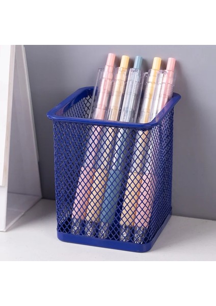 Kırmızı Stil 1 Adet, Yeni Kalem Tutucu Ofis Masası Metal Örgü Kare Kalem Pot Bardak Durumda Konteyner Organizatör Dayanıklı Kalem Kutusu (Yurt Dışından) fırsatları