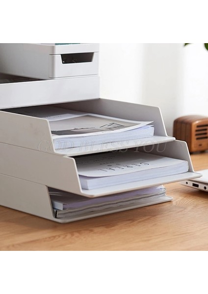 Is-C Tarzı A4 Kağıt Organizatör Belge Plastik Kasa Ofis Masası Masa Depolama Süperpozisyon Dolum Dosya Kutusu (Yurt Dışından) fiyatları