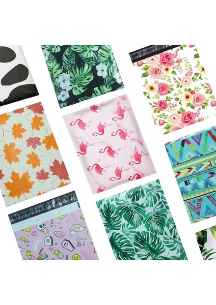 Mavi Çiçekler Stili Oly Mailers cm Hediyelik Bez Ambalaj Posta Postaları Butik Logo Baskı Kurye Çantaları Paket G Zarflar (Yurt Dışından) fırsatları