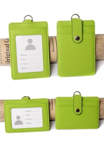 No.14 Tarzı Boyunluklar Kimlik Kartı Tutucu Deri Otobüs Pasosu Kılıfı Erkek Kadın Banka Kredi Kartı Tutacağı Askı Kart Sahibi (Yurt Dışından) modelleri