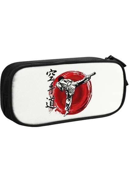 No.14 Tarzı Kyokushin Karate Bushido Değerleri Sevimli Kalem Kutusu Erkek Kızlar Büyük Kapasiteli Dövüş Sanatları Kalem Çantası Öğrencileri Kırtasiye (Yurt Dışından)