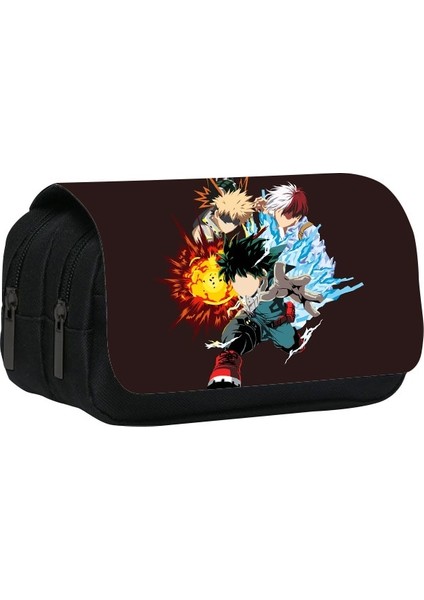 No.13 Tarzı My Hero Academia Anime Kalem Kutuları Yüksek Kapasiteli Kalem Çantaları Karikatür Baskı Midoriya Izuku Kalem Çantası Sevimli Öğrenci Kırtasiye (Yurt Dışından)