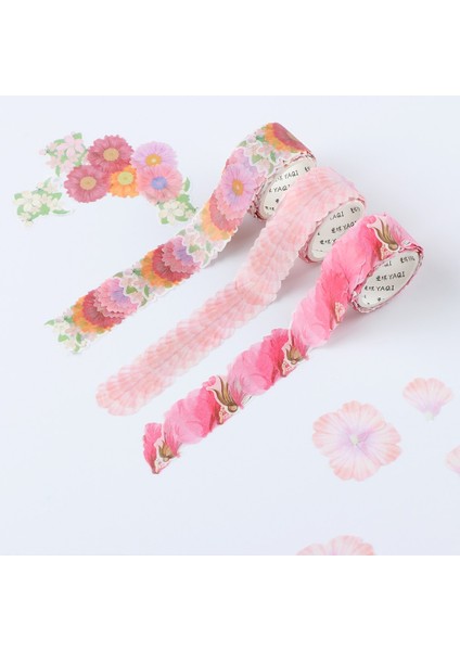 No.2 Tarzı Rulo Çiçek Yaprakları Washi Bant Günlüğü Kağıt Çıkartmalar Rulo Sevimli Yapışkanlı Kağıt Bant Dıy Scrapbooking Kırtasiye Sticker (Yurt Dışından) fiyatları