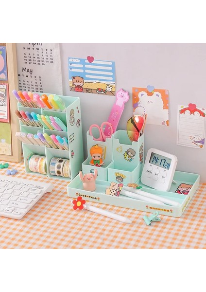 Pembe Tarzı Eğimli Kalem Tutucu Ins Yaratıcı Sevimli Moda Öğrenci Çok Fonksiyonlu Büyük Kapasiteli Masaüstü Kız Saklama Kutusu (Yurt Dışından) fiyatları