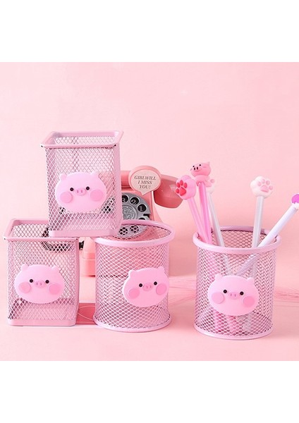 Yuvarlak Tarz Kawak Pik Demir Kalemlik Ofis Organizatör Kozmetik Makyaj Fırçaları Aracı Bardak Tutucu Kılıf Kalem Konteyner Ofis Malzemeleri (Yurt Dışından) modelleri