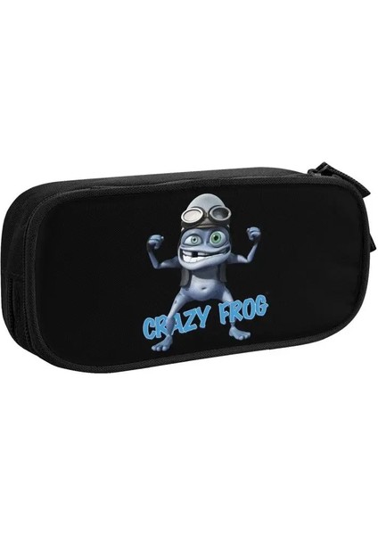 Siyah Stil Sevimli Çılgın Kurbağa Olduğunu Gevşek Kalem Kutuları Boys Kızlar Için Özel Büyük Depolama Kalem Kutusu Çanta Kırtasiye (Yurt Dışından)