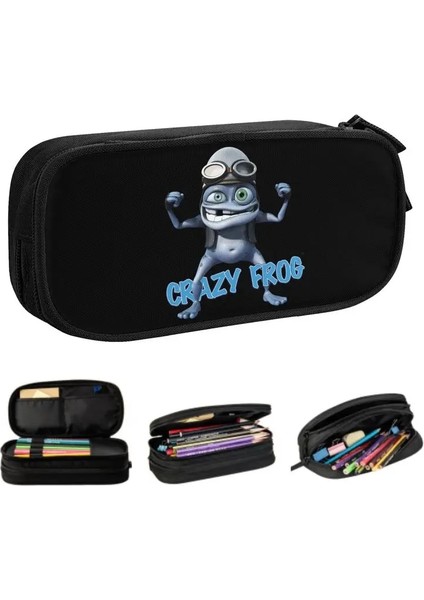 Siyah Stil Sevimli Çılgın Kurbağa Olduğunu Gevşek Kalem Kutuları Boys Kızlar Için Özel Büyük Depolama Kalem Kutusu Çanta Kırtasiye (Yurt Dışından) fiyatları