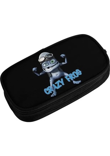 Siyah Stil Sevimli Çılgın Kurbağa Olduğunu Gevşek Kalem Kutuları Boys Kızlar Için Özel Büyük Depolama Kalem Kutusu Çanta Kırtasiye (Yurt Dışından) modelleri